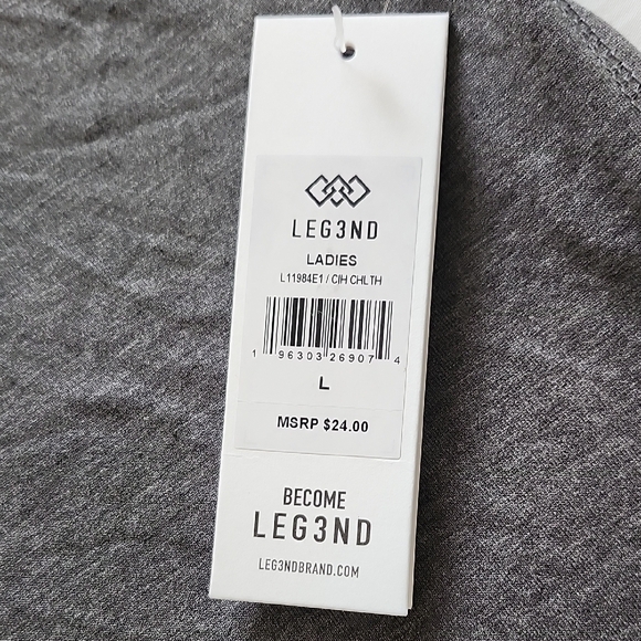 Leg3nd Gray Women's Long Sleve Top - Picture 2 of 5